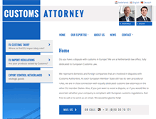 Tablet Screenshot of customs-attorney.com